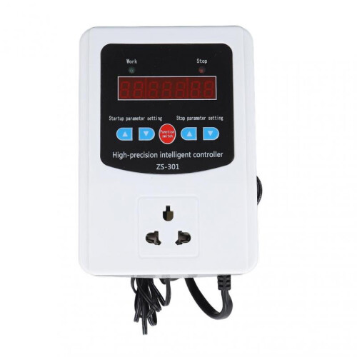 1500W Temperature Humidity Controller Intelligent Digital Display Temperature Humidity Controller with LCD Display Screen EU Plug 220V 1