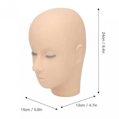 Lash Mannequin Head 3 Layers Safe Soft Silicone High Simulation Makeup Practice Head for Salon Massage Training 1