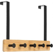Hook 5 Hooks, Bedroom Coat Rack Over Door for Jackets, Robes, Handbags