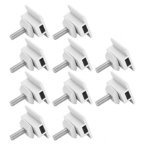 10Pcs Solar Panel Mid Clamps Waterproof Mount Aluminum Bracket Mounting Accessories