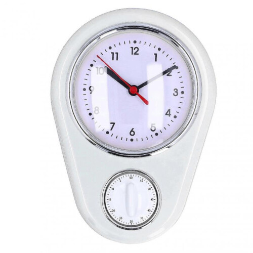 9 Inch Kitchen Timer Wall Clock Multifunction Innovative Precise Time Silent Operation Quartz Clock for Home Kitchen White 2