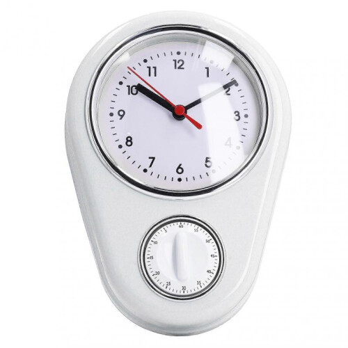 9 Inch Kitchen Timer Wall Clock Multifunction Innovative Precise Time Silent Operation Quartz Clock for Home Kitchen White