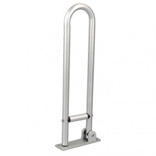 Flip Up Grab Bars Aluminium Alloy 23.6in Long Easy Mounting Foldable Bathroom Grab Bars for Toilet Washroom Lavatory Type 1