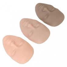 3pcs 5D Tattoo Practice Skin Head Silicone Realistic Semi Permanent Microblading Tattoo Training Facial Skin for Makeup