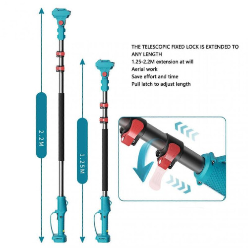 Electric Pruning Shears Kit Professional Cordless Handheld Rechargeable Adjustable with Extension Pole 110‑ 2