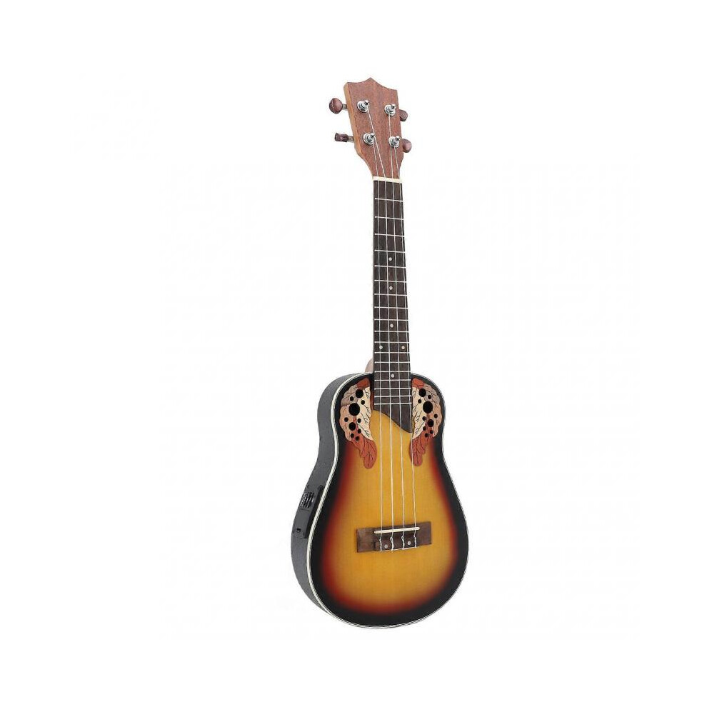 23in Ukulele Wooden Spruce Body Rosewood Fretboard 3 Band Equalizer Ukulele String Instrument Gift