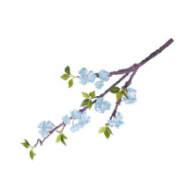 Fake Plum Blossom Flowers Lifelike Faux Long Stem Plum Blossom Bouquet for Home Restaurant Office Table Decoration Blue