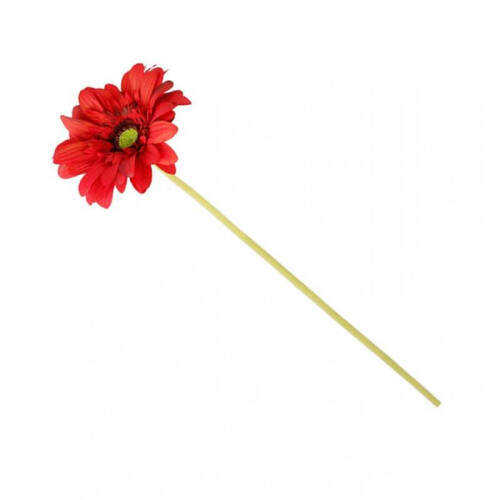 Artificial Gerbera Multipurpose Moisturizing High Simulation Real Touch Single Stem Fake Gerbera Flower for Home Decor Red
