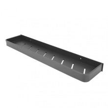 Shower Caddy Space Aluminum Rustproof Smoothing Simple Black Sturdy Bathroom Wall Shelf with 5 Hooks for Kitchen Laundry 23.6in