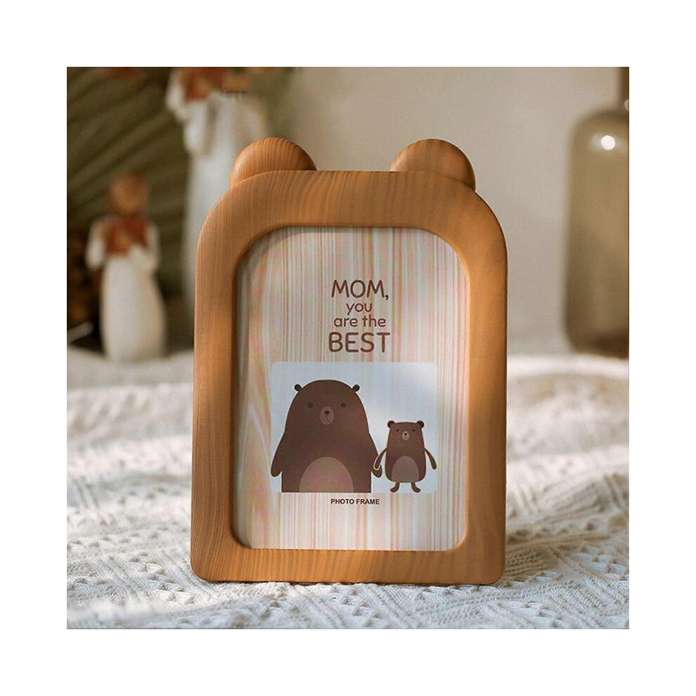 Ins Cute Cartoon Creative Photo Frame 7 Inch Picture Frame Office Desktop Decoration Kindergarten Wall Decoration Brown Bear