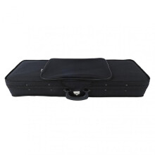 4/4 Violin Case with Hygrometer Oxford Cloth Cotton Lining Oblong Shape Violin Protection Box Black