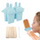 Ice Cream Mold Silicone Practical Portable DIY Ice Pop Maker with 50 Sticks for Household Blue 1