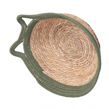 Hand Woven Cat Nest Breathable Round Cotton Rope Woven Warm Pet Sleeping Bed with Soft Cushion for Summer Cats Dogs Large (Suitable for Pets Within 7