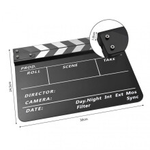 Acrylic Clapperboard Film Clapboard Movie Director's Slate Cut Action Scene Clapper Board Film Slate Dry Erase