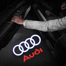 (Audi-B, 4PCS) Led Car Door Welcome Light Logo Projector Laser For Audi A1 A3 A4 A5 A6 B5 B6 B7 B8 C5 C6 C7 A7 A8 Q3 Q5 Q7 TT 8V Car Accessorie
