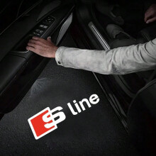 (S Line, 2PCS) Led Car Door Welcome Light Logo Projector Laser For Audi A1 A3 A4 A5 A6 B5 B6 B7 B8 C5 C6 C7 A7 A8 Q3 Q5 Q7 TT 8V Car Accessorie