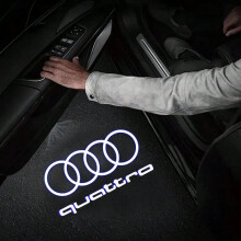 (Audi-E, 4PCS) Led Car Door Welcome Light Logo Projector Laser For Audi A1 A3 A4 A5 A6 B5 B6 B7 B8 C5 C6 C7 A7 A8 Q3 Q5 Q7 TT 8V Car Accessorie