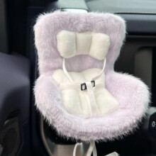 (Purple) Doll Car Seat for 10-17CM Blind Box Dolls Adjistable Safety Strap Cute Car ornaments
