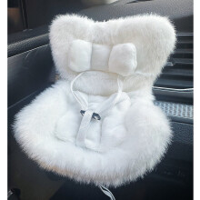 (White) Doll Car Seat for 10-17CM Blind Box Dolls Adjistable Safety Strap Cute Car ornaments