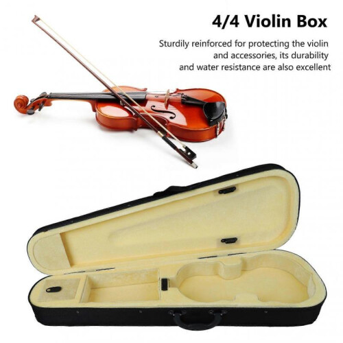 4/4 Violin Case Backpack Comfortable Adjustable Shoulder Strap Professional Violin Protection Case Beige Lining 2