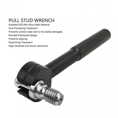 Pull Stud Spanner 42CrMo Alloy Steel Black Color Galvanized Surface Pull Stud CNC Wrench for BT40 2