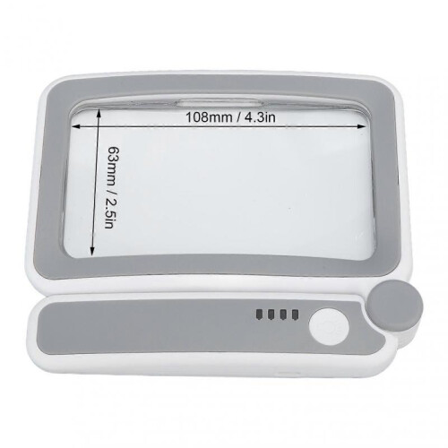 Rectangular Magnifying Glass 4X 3 LED Modes Touch Control Ergonomic Handheld Magnifier for The Elderly Parents Reading 1
