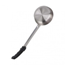 Sauce Spoon Pizza Multipurpose Food Grade Stainless Steel Spread Measuring Spoon for Kitchen Cooking Black 6oz (Scoop Without Holes)