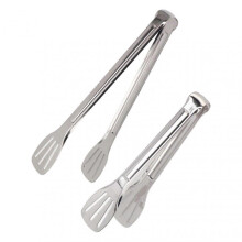 9 Inch and 11 Inch Stainless Steel Food Tongs Set Kitchen Tongs Set Three Line Bread Tongs Set for Buffet BBQ Party