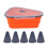 Reusable Expandable Pizza Storage Container with 5 Microwaveable Trays Adjustable Silicone Pizza Box Orange 3
