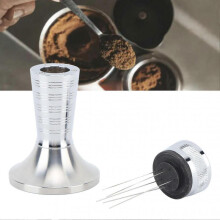 Coffee Tamper Coffee Power Press Distributor Hammer Curved Base for Home Kitchen 58mm / 2.28in