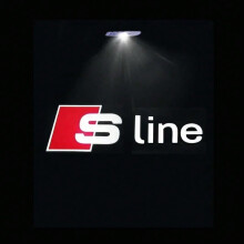 (Sline) 2pcs Car Door LED Welcome Light for Audi A1 A3 A4 A5 A6 A7 A8 Q3 Q5 Q7 Q8 Laser Projector Logo Decor Lamp Auto Accessories