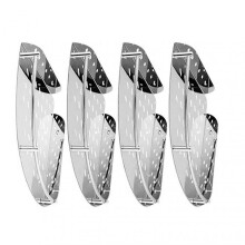 4 Pcs Corner Shower Shelf Stainless Steel Strong Load Bearing Space Saving Wall Mounted Bathroom Rack