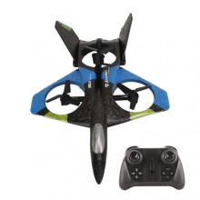 RC Airplane with Led Lamp 2.4GHZ Super Remote Glider for Boys Girls Birthday Gifts Blue Three Battery