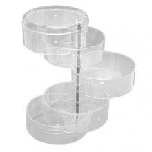 Rotatable Jewelry Box 5 Layer Transparent 360 Degree Rotation Space Saving Earring Jewelry Storage Holder