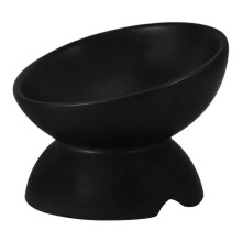 Neck Protection Cat Feeding Bowl Cat Food Bowl Elevated Cat Feeding Bowl Large Capacity Round with Sloped Edge 1Set