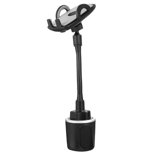 Car Cup Holder Phone Mount Grey Silicone Material Durable Adjustable Height 1Pack 1