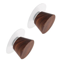 Modern Minimalist Wood Hooks for Hanging Clothing Wall Decorative Organizer Strong Stick On Home Use 2Set