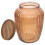 Glass Sealed Jar with Wood Lid for Kitchenware Food Storage Rectangular Shape 2200ml 1Pack 2