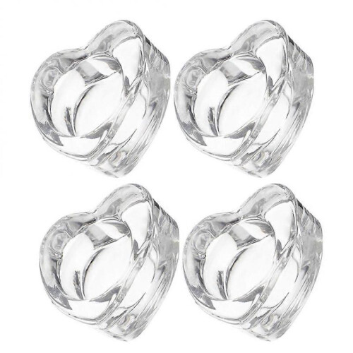 Transparent Romantic Candlestick Candlelight Dinner Enhancement Square Base Simple Design 4Pcs 1