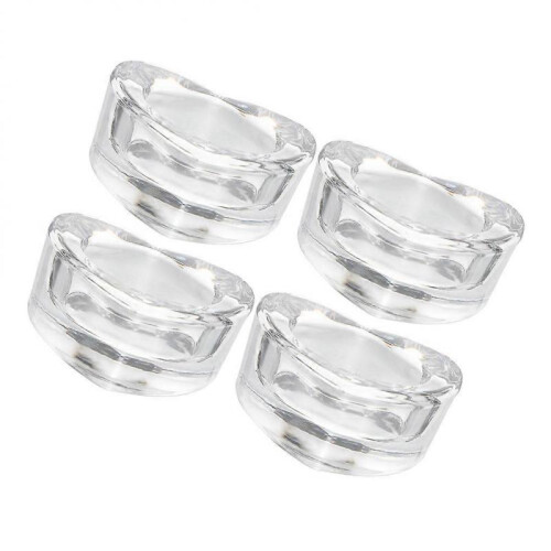Transparent Romantic Candlestick Candlelight Dinner Enhancement Square Base Simple Design 4Pcs 2