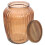 Glass Sealed Jar with Wood Lid for Kitchenware Food Storage Rectangular Shape 2200ml 1Pack 4