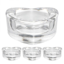 Transparent Romantic Candlestick Candlelight Dinner Enhancement Square Base Simple Design 4Pcs