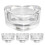 Transparent Romantic Candlestick Candlelight Dinner Enhancement Square Base Simple Design 4Pcs 1