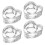 Transparent Romantic Candlestick Candlelight Dinner Enhancement Square Base Simple Design 4Pcs 4