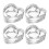Transparent Romantic Candlestick Candlelight Dinner Enhancement Square Base Simple Design 4Pcs 5