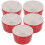 Ceramic Fruit Bowl Home Decoration Creative Design Red 5Pcs 9x9x5cm 5