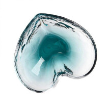 Heart Dishes Creative Glass Heart Bowl Olive Green Heart Color for Serving Dessert Snacks Receptions Casual Gatherings 1Pcs