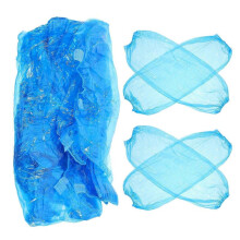 Elastic Design Disposable Sleeve Arm Protectors Blue 40cm x 22cm Prevent Oil Pollution 200Pcs