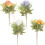 Simulation Flower Wall Decoration Cloth Blue 4Pcs 4