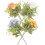 Simulation Flower Wall Decoration Cloth Blue 4Pcs 3